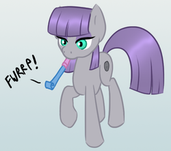 Size: 520x459 | Tagged: safe, artist:howlsinthedistance, maud pie, earth pony, pony, g4, female, noisemaker, solo, wrong cutie mark