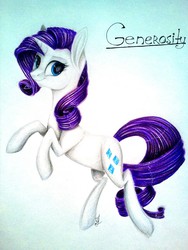 Size: 1200x1600 | Tagged: safe, artist:maritimelightningp, rarity, g4, female, solo, traditional art