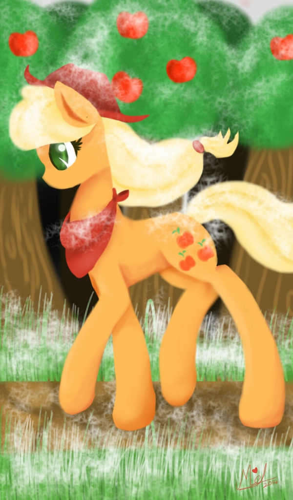 #786196 - safe, artist:myralilth, applejack, female, snow, snowfall ...
