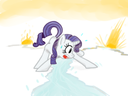 Size: 1600x1200 | Tagged: safe, artist:asclearascrystal, rarity, pony, g4, female, ice, solo