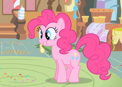 Size: 1000x720 | Tagged: safe, screencap, pinkie pie, g4, balloon, female, intro, opening, opening theme, solo