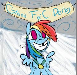 Size: 575x561 | Tagged: safe, artist:rainbowcatlady103, rainbow dash, g4, female, filly, filly rainbow dash, gap teeth, solo, younger