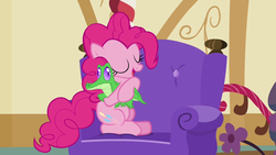 Size: 800x450 | Tagged: safe, screencap, gummy, pinkie pie, g4, just for sidekicks, hug