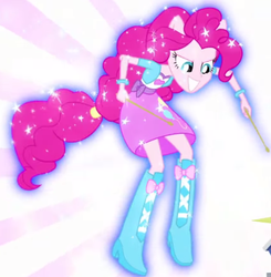 Size: 478x487 | Tagged: safe, screencap, pinkie pie, equestria girls, g4, my little pony equestria girls: rainbow rocks, pinkie on the one, boots, drumsticks, female, high heel boots, outfit catalog, ponied up, solo