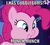 Size: 500x452 | Tagged: safe, screencap, pinkie pie, g4, bubblegum, chewing, cute, eating, female, image macro, meme, munching, nose wrinkle, puffy cheeks, solo