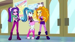 Size: 1280x720 | Tagged: safe, screencap, adagio dazzle, aria blaze, sonata dusk, equestria girls, g4, my little pony equestria girls: rainbow rocks, taco tuesday, the dazzlings