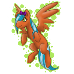 Size: 2000x2000 | Tagged: safe, artist:raptrawr, oc, oc only, unnamed oc, pegasus, pony, blank flank, bow, doodle, female, flying, hair bow, high res, mare, sketch
