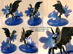 Size: 1280x952 | Tagged: safe, artist:aachi-chan, nightmare moon, princess luna, alicorn, pony, g4, female, figurine, one of a kind, ooak, princess, sculpture, solo