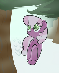 Size: 800x1000 | Tagged: safe, artist:mister-markers, cheerilee, earth pony, pony, g4, day, female, looking up, mare, snow, solo, tree, winter