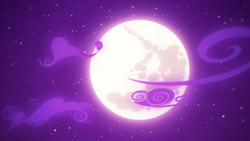 Size: 1920x1080 | Tagged: safe, artist:lunalewdie, cloud, cloudy, mare in the moon, moon, night, purple, sky, stars, wallpaper
