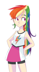 Size: 245x450 | Tagged: safe, artist:looji, rainbow dash, equestria girls, g4, female, humanized, solo