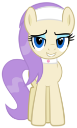 Size: 2902x4808 | Tagged: safe, artist:mac-does-art, vera, earth pony, pony, g4, bedroom eyes, female, lip bite, mare, simple background, solo, transparent background