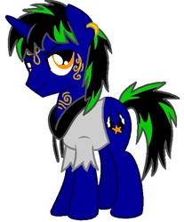 Size: 492x594 | Tagged: safe, oc, oc only, oc:dust rock, pony, unicorn, horn, male, male oc, pony oc, rocker, simple background, solo, stallion, stallion oc, unicorn oc, white background