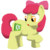 Size: 350x350 | Tagged: safe, artist:quint-t-w, apple bloom, earth pony, pony, g4, alternate cutie mark, cutie mark, female, filly, foal, pun, qt, qt mark, qt mark crusaders, simple background, solo, transparent background, visual pun