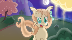 Size: 3691x2076 | Tagged: safe, artist:popplebanger, oc, oc only, oc:anvii, bat pony, pony, cat eyes, high res, moon, night