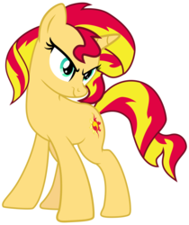 Size: 3500x4161 | Tagged: safe, artist:light262, sunset shimmer, pony, unicorn, equestria girls, g4, female, high res, simple background, solo, transparent background, vector