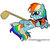 Size: 979x816 | Tagged: safe, artist:iamthemanwithglasses, rainbow dash, g4, hockey, hockey stick, nhl, philadelphia flyers