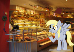 Size: 1024x718 | Tagged: safe, artist:northern haste, derpy hooves, human, g4, bakery, irl, muffin, photo, ponies in real life