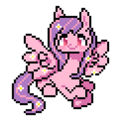 Size: 500x500 | Tagged: safe, artist:nitronic, oc, oc only, oc:floating s petal, pixel art, solo