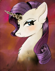 Size: 1024x1335 | Tagged: safe, artist:thunder-stream, rarity, g4, female, portrait, solo