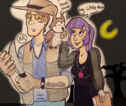 Size: 972x822 | Tagged: safe, twilight sparkle, human, g4, clothes, crossover, hoodie, humanized, parody, sniper, sniper (tf2), team fortress 2, watermark