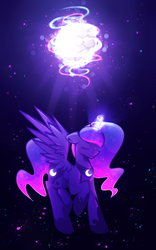 Size: 2500x4000 | Tagged: safe, artist:novabytes, princess luna, g4, female, moon, solo