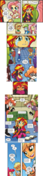 Size: 949x3850 | Tagged: safe, edit, official comic, apple bloom, applejack, cloudy kicks, dj pon-3, fluttershy, golden hazel, normal norman, rainbow dash, rarity, scribble dee, sunflower (g4), sunset shimmer, teddy t. touchdown, velvet sky, vinyl scratch, equestria girls, g4, spoiler:comic, spoiler:comicholiday2014, adventure in the comments, background human, crying, drama, facepalm, grammar error, grammar error from official source, shimmerbuse, sunsad shimmer