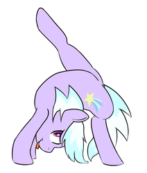 Size: 1072x1262 | Tagged: safe, artist:aaron amethyst, cloudchaser, pegasus, pony, g4, active stretch, backbend, bridge stretch, female, flexible, folded wings, needle stretch, solo, wings