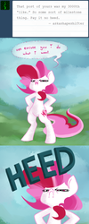 Size: 700x1748 | Tagged: safe, artist:peachiekeenie, plumsweet, pony, ask plumsweet, g4, ask, bipedal, comic, solo, tumblr