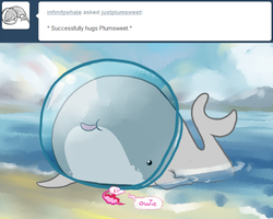 Size: 700x561 | Tagged: safe, artist:peachiekeenie, plumsweet, whale, ask plumsweet, g4, ask, tumblr