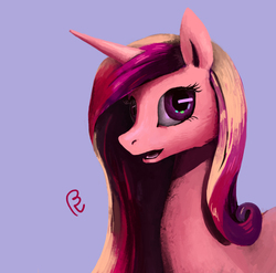 Size: 1373x1357 | Tagged: safe, artist:blanket-vu, princess cadance, g4, bust, female, solo