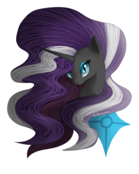 Size: 2000x2500 | Tagged: safe, artist:dreamyartcosplay, nightmare rarity, ask nightmare mane 6, ask nightmare six, g4, bust, female, high res, simple background, slit pupils, solo, transparent background