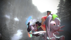 Size: 1600x900 | Tagged: safe, princess celestia, oc, oc:meem, princess molestia, g4, 3d, gmod, team fortress 2