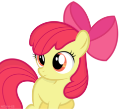 Size: 953x838 | Tagged: safe, artist:noah-x3, apple bloom, g4, female, show accurate, simple background, solo, transparent background
