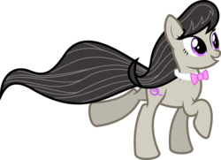 Size: 8843x6400 | Tagged: safe, artist:parclytaxel, octavia melody, g4, .svg available, absurd resolution, female, raised hoof, simple background, smiling, solo, transparent background, vector, windswept mane