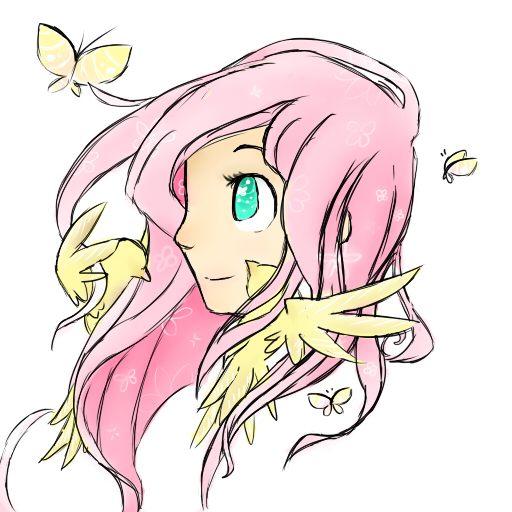 776411 Safe Artistzephyrenn Fluttershy Human Female Humanized Solo Winged 