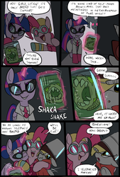 Size: 781x1156 | Tagged: safe, artist:metal-kitty, derpy hooves, pinkie pie, twilight sparkle, alicorn, pony, comic:expiration date, g4, comic, crossover, derpy soldier, engie pie, expiration date, female, mare, team fortress 2, twi medic, twilight sparkle (alicorn)