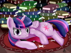 Size: 1600x1200 | Tagged: safe, artist:buxie, twilight sparkle, alicorn, pony, g4, book, female, mare, pixiv, solo, twilight sparkle (alicorn)