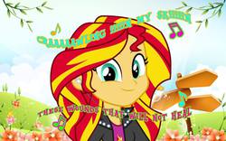 Size: 1920x1200 | Tagged: safe, sunset shimmer, equestria girls, g4, context is for the weak, crawling, crawling in my skin, edgy, female, headphones, linkin park, solo, soundtrack dissonance