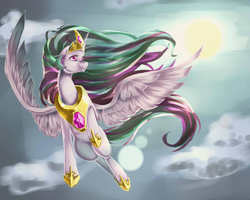 Size: 1280x1024 | Tagged: safe, artist:myukari, princess celestia, g4, female, solo