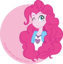 Size: 3631x3671 | Tagged: safe, artist:verygood91, pinkie pie, equestria girls, g4, beautiful, female, grin, high res, long hair, solo, wink