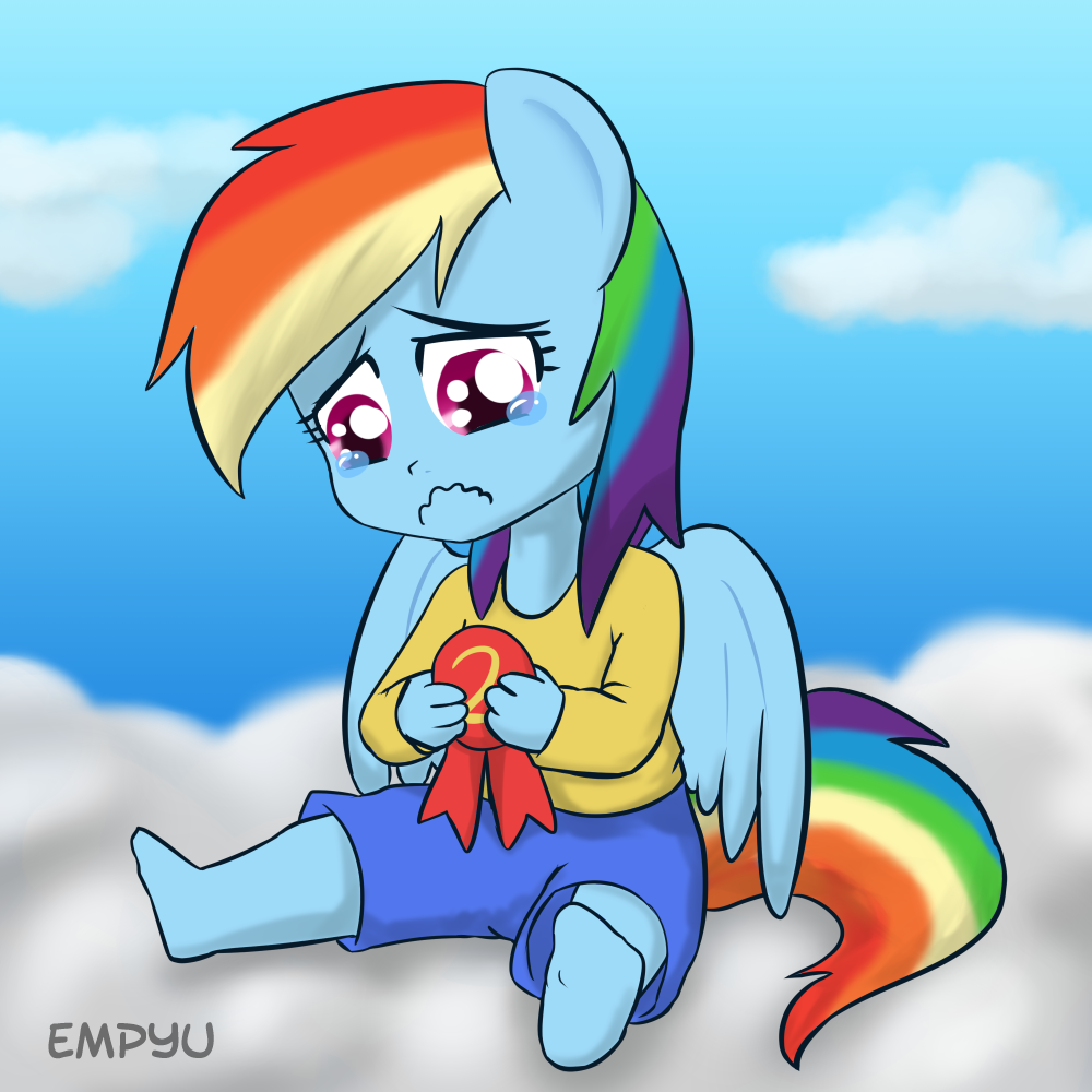 Safe Artist Empyu Rainbow Dash Anthro Plantigrade Anthro