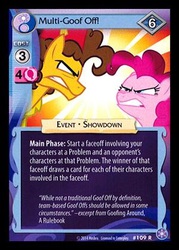 Size: 300x419 | Tagged: safe, enterplay, cheese sandwich, pinkie pie, g4, my little pony collectible card game, the crystal games, ccg, fez, goof off, goofing around, hat