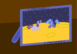 Size: 500x353 | Tagged: safe, artist:kyzacreations, princess luna, twilight sparkle, pony, g4, duo, morningtwilightsparkle, picture, s1 luna