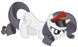 Size: 1020x615 | Tagged: safe, edit, rarity, pony, unicorn, g4, the return of harmony, discorded, female, mare, rarifruit, rubberfruit, simple background, soldier, soldier (tf2), solo, team captain, team fortress 2, transparent background
