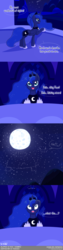 Size: 1461x5775 | Tagged: safe, artist:dsp2003, princess luna, alicorn, pony, g4, asdfmovie, balcony, comic, crossover, dialogue, female, heart eyes, mare, mine turtle, moon, solo, stars, this will end in tears and/or death, wingding eyes