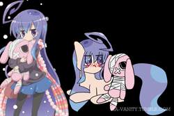 Size: 1080x720 | Tagged: safe, artist:dizzydoo_, rabbit, acchi kocchi, anime, ponified, tsumiki miniwa