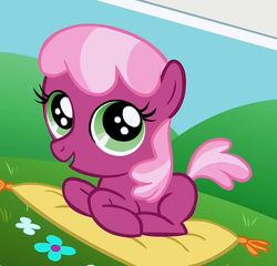 Size: 434x417 | Tagged: safe, screencap, cheerilee, earth pony, pony, call of the cutie, g4, baby, baby pony, cheeribetes, cropped, cute, diabetes, female, filly, filly cheerilee, solo, weapons-grade cute, younger