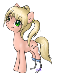 Size: 1101x1441 | Tagged: safe, artist:karramon, pony, emi ibarazaki, female, katawa shoujo, mare, ponified, prosthetics, solo