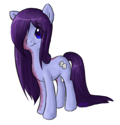 Size: 1352x1404 | Tagged: safe, artist:karramon, pony, burn, burned, female, hanako ikezawa, katawa shoujo, mare, ponified, solo